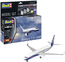 REVELL -  1/288 - BOEING 737-800 (NIVEAU 3) -  MODEL SET 63809