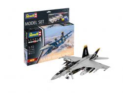 REVELL -  1/72 - F/A-18F SUPER HORNET (NIVEAU 4) -  MODEL SET 63834