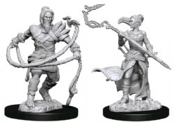 ROLEPLAYING MINIATURES -  STONEFORGE MYSTIC & KOR HOOKMASTER (FIGHTER, ROGUE) -  MAGIC THE GATHERING UNPAINTED MINIATURES