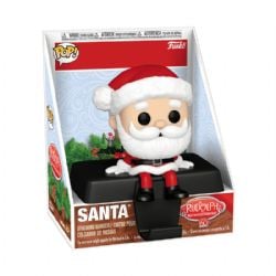 RUDOLPH, LE PETIT REINE AU NEZ ROUGE -  FIGURINE POP! EN VINYLE DE PÈRE NOËL (10 CM) -  POP! PORTE-BAS DE NOËL