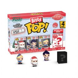 RUDOLPH, LE PETIT REINE AU NEZ ROUGE -  MICRO FIGURINE POP! SANTA, MRS. CLAUS, HERMEY ET MYSTÈRE - PAQUET DE 4 4 -  BITTY POP! 4