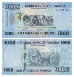 RWANDA -  1000 FRANCS 2019 (UNC)