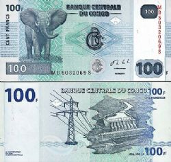 RÉPUBLIQUE DÉMOCRATIQUE DU CONGO -  100 FRANCS 2013 (UNC)