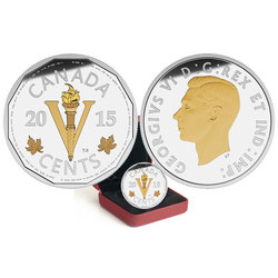 RÉTROSPECTIVE DE LA PIÈCE DE 5 CENTS -  LA VICTOIRE -  PIÈCES DU CANADA 2015 03