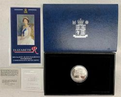 SA MAJESTÉ LA REINE ÉLISABETH II -  COURONNE D'ARGENT COMMÉMORATIVE DU 70E ANNIVERSAIRE -  PIÈCES DU ROYAUME-UNI 1996