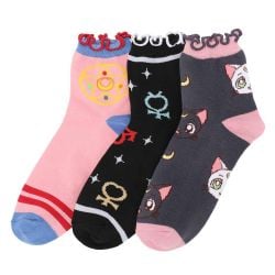 SAILOR MOON -  LOT DE 3 PAIRES DE BAS MI-MOLLET