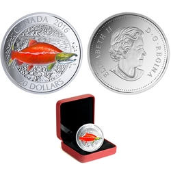 SALMONIDÉS DU CANADA -  LE SAUMON ROUGE -  PIÈCES DU CANADA 2016 03