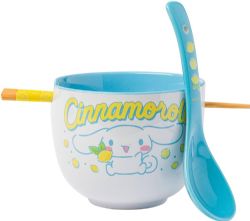 SANRIO -  BOL À RAMEN AVEC BAGUETTES ET CUILLÈRE - CINNAMOROLL