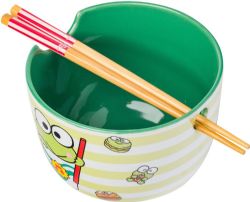 SANRIO -  BOL À RAMEN EN CÉRAMIQUE ET BAGUETTES DE KEROPPI (591 ML)