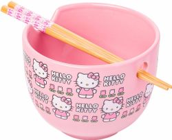 SANRIO -  BOL À RAMEN ET BAGUETTES HELLO KITTY ROSE