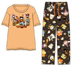 SANRIO -  ENSEMBLE PYJAMA JUNIOR D'HELLO KITTY ET SES AMIS STYLE HALLOWEEN