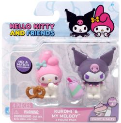 SANRIO -  FIGURINES DE MY MELODY(STYLE 2) & KUROMI(STYLE 3) -  HELLO KITTY AND FRIENDS