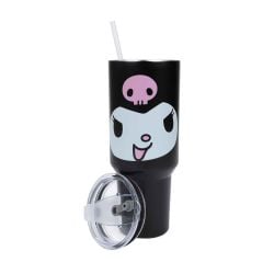 SANRIO -  GOBELET EN ACIER INOXYDABLE AVEC PAILLE KUROMI (1.18 L)