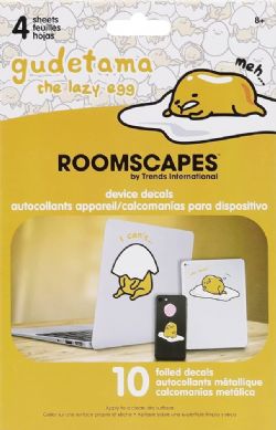 SANRIO -  GUDETAMA - 10 AUTOCOLLANTS MÉTALLIQUE - 4 FEUILLES D'AUTOCOLLANTS