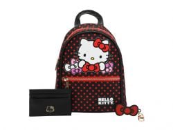 SANRIO -  HELLO KITTY - COFFRET-CADEAU 3 PIÈCES MINI SAC À DOS AOP NOIR