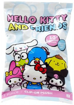 SANRIO -  PELUCHE PORTE-CLÉ BLACKLIGHT - SAC MYSTÈRE (7.6 CM)