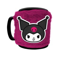 SANRIO -  TASSE EN CÉRAMIQUE AVEC MANCHON DUVETEUX DE KUROMI (440 ML)