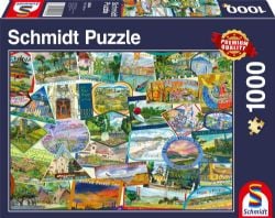 SCHMIDT PUZZLE -  AUTOCOLLANTS DE VOYAGE (1000 PIÈCES)