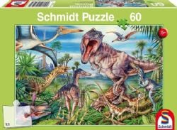 SCHMIDT PUZZLE -  CHEZ LES DINOSAURES (60 PIÈCES)