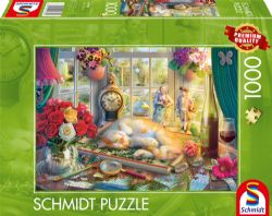 SCHMIDT PUZZLE -  L'HEURE DU CASSE-TÊTE POUR LE CHAT (1000 PIÈCES)