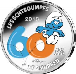 SCHTROUMPFS -  60 ANS DE SCHTROUMPFS -  PIÈCES DE BELGIQUE 2018