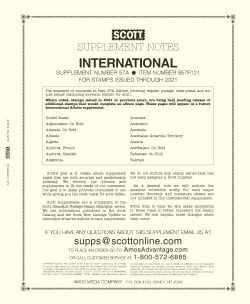 SCOTT INTERNATIONAL -  SUPPLÉMENT 2021 57A (1ÈRE PARTIE)