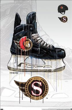 SENATORS DE OTTAWA -  AFFICHE PATIN À GOUTTE(56 CM X 86.5 CM)