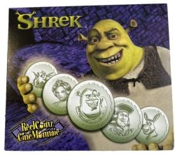 SHREK -  MÉDAILLONS CINÉMONNAIE SHREK 2001 -  PIÈCES DU CANADA 2001