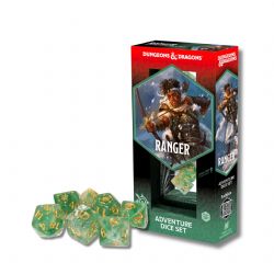SIRIUS DICE -  D&D, ENSEMBLE DE DÉS AVENTURIERS, RODEUR BLANC/VERT