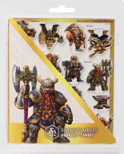 SKINNY MINIS 2D -  DWARVES COMBAT -  FIGURINE JDR