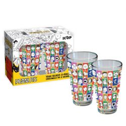 SNOOPY ET LES PEANUTS -  ENSEMBLE DE 2 VERRES 75 ANS DE PEANUTS (473ML)