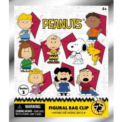 SNOOPY ET LES PEANUTS -  MINI FIGURINE 3D AVEC CLIP ALÉATOIRE - 75E ANNIVERSAIRE SÉRIE 3