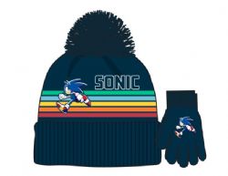 SONIC LE HÉRISSON -  ENSEMBLE TUQUE ET GANTS DE SONIC QUI COURS