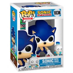 SONIC LE HÉRISSON -  FIGURINE POP! EN VINYLE DE SONIC AVECCHAO (10 CM) 1036