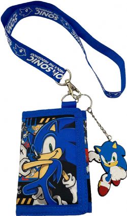 SONIC LE HÉRISSON -  PORTE-FEUILLES, PORTE-CLÉ ET LANIÈRE