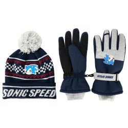 SONIC LE HÉRISSON -  TUQUE ET GANTS DE SKI -  SEGA