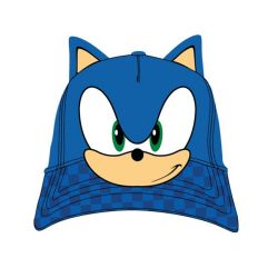 SONIC THE HEDGEHOG -  CASQUETTE JEUNESSE À CARREAUX AVEC OREILLES 3D