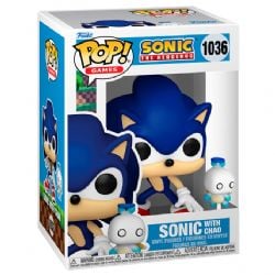 SONIC THE HEDGEHOG -  FIGURINE POP! EN VINYLE DE SONIC AVEC  CHAO (10 CM) 1036