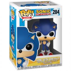 SONIC THE HEDGEHOG -  FIGURINE POP! EN VINYLE DE SONIC AVEC ÉMERAUDE (10 CM) 284