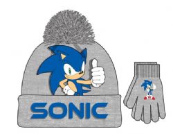 SONIC THE HEDGEHOG -  TUQUE À POMPOM ET GANTS