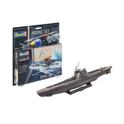 SOUS-MARIN -  ENSEMBLE À MODÈLE - GERMAN SUBMARINE TYPE VII C - 1/350