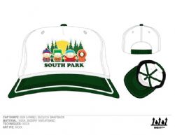 SOUTH PARK -  CASQUETTE 5 PANNEAUX AVEC CORDE PERSONNAGES PRINCIPAUX