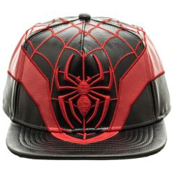 SPIDER-MAN -  CASQUETTE NOIRE AVEC TOILE ROUGE -  MARVEL