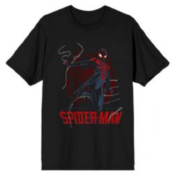 SPIDER-MAN -  T-SHIRT DE MILES MORALES - NOIR -  MARVEL