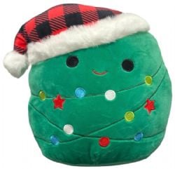 SQUISHMALLOWS -  PELUCHE ANDY L'ARBRE DE NOËL AVEC CHAPEAU (20 CM) -  CHRISTMAS SQUAD