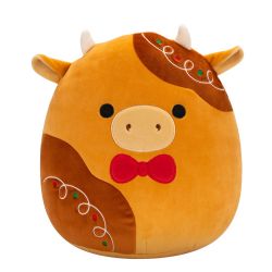 SQUISHMALLOWS -  PELUCHE DE JERICHO LA VACHE PAIN D'ÉPICES (12 CM) -  CHRISTMAS SQUAD