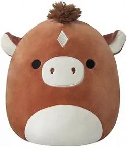SQUISHMALLOWS -  PELUCHE DE PHILIP LE CHEVAL BRUN (30 CM) -  FARM ANIMALS SQUAD