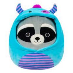 SQUISHMALLOWS -  PELUCHE DE ROCKY LE RATON-LAVEUR DÉGUISÉ EN MONSTRE (20 CM) -  HALLOWEEN COSTUME SQUAD