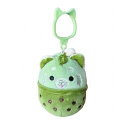 SQUISHMALLOWS -  PORTE-CLÉ D'EITAN LE PANDA ROUGE BOBA (9 CM) -  HYBRID SWEETS SQUAD