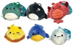 SQUISHMALLOWS -  PORTE-CLÉ EN PELUCHE (9 CM) -  SEALIFE SQUAD